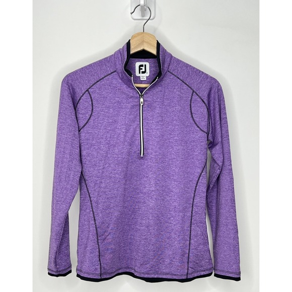 FootJoy Tops - FJ FootJoy 1/4 Zip Golf Pullover Womens Small Purple Performance Stretch Outdoor